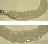 Ожерелья-колье плетённое из мельчайшего бисера с миниатюрной застёжкой, фото №10