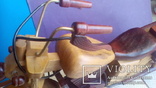 Мотоцикл,дерево,добротная ручная работа умельца ещё в СССР(70-е) большой,380х180мм., фото №10