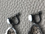 Масивные серьги с жемчугом ( серебро 925пр), фото №8