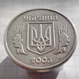 1 гривня 2003 р. покрита сріблом. Сувенір., фото №2