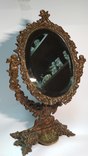 Старое настольное зеркало, бронза, Европа., фото №2