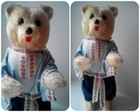 Заводной плюшевый медведь игрушка СССР, фото №2