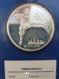 20 долларов Канада 1986год Серебро Олимпиада 31,1грамм в блистере, фото №3