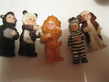 Фигурки детки куклы статуэтки типа анне гендес керамика 5шт-набор зебра лев собака, фото №6