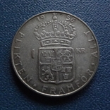 1 крона 1956  Швеция  серебро  (N.2.12)~, фото №2