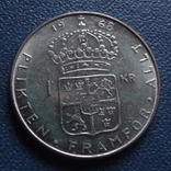 1 крона 1968  Швеция  серебро  (N.3.10)~, фото №2