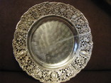 Фруктовница - блюдо - металл,серебрение - 70-е годы - диаметр 29 см., фото №3