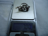 Серебренные серьги и кольцо 925 проба, фото №10