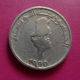 1/2 динара 1990 Тунис  (S.2.12)~, фото №2