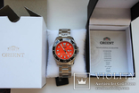 Японские часы дайвер Orient Mako XL FEM75001MW оранжевый, фото №3