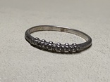 Кольцо серебрянное 16,5 размера с маленькими камушками, фото №2