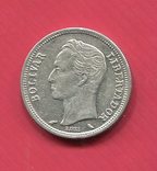 Венесуэла 1 боливар 1960 серебро, фото №3