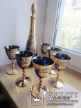 Графин и 6  бокалов для вина венецианское стекло, смальта, фото №3