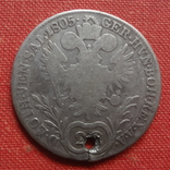 20 крейцеров 1805 Австрия серебро (S.9.13), фото №2