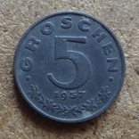 5 грош 1957  Австрия     (П.9.16)~, фото №2