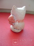 Керамическая мини - фигурка кошечка ручная работа в 1 экземпляре, фото №4
