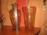 Две старые вазы,стекло,СССР, фото №3