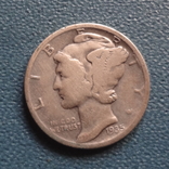 10 центов 1935  США  серебро   (Z.2.2)~, фото №2