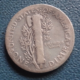 10 центов 1935  США  серебро   (Z.2.2)~, фото №4