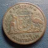 Флорин 1946 Австралия  серебро   (Z.2.13)~, фото №2