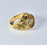 Мужской перстень с бриллиантами 10.76 гр., фото №5