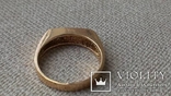 Мужской перстень золото 585, бриллиант 0,15 Сt., фото №4