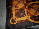 Longchamp,paris,оригинал, коричневый шелковый платок,натуральный саржевый шелк,новый., фото №3