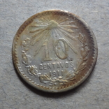 10 сентаво 1911  Мексика серебро, фото №3