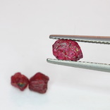 3 природных не гретых кристалла рубина 2.25ст Мадагаскар, фото №2