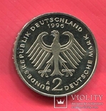 Германия 2 марки 1996 aUNC Вилли Брандт, фото №3