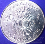 Французька полінезія 20 франків 2001 р, фото №2