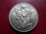 10 крон  1955  Чехословакия  серебро    (А.3.1)~, фото №2