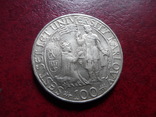 100  крон  1948  Чехословакия  серебро    (А.4.1)~, фото №2