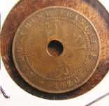 Монета Индокитай 1 цент Медь 1920  диметр 25 мм №, фото №2