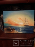 Картина маслом на холсте море свободная копия Айвазовского, фото №3