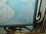 Картины оформлены в раму и под стекло литография или другой вид печати Арт–нуво 2 шт., фото №10