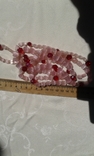Ожерелье "Розовый сатин с рубином" 67 см винтаж Чехия - 60-70 г.г., фото №11