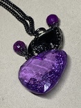 Фиолетовый кулон в виде сердца не пластик, фото №2