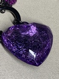 Фиолетовый кулон в виде сердца не пластик, фото №4