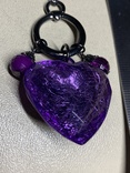 Фиолетовый кулон в виде сердца не пластик, фото №6