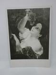 Открытка 1949 худ Брюллов. Девушка, собирающая виноград, фото №2