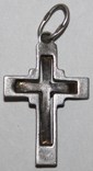 Серебрянный католический крестик 925 проба, фото №3