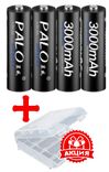 Аккумуляторы Palo АА 3000mAh 4 шт + футляр, фото №2