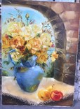 Натюрморт с желтыми розами, фото №3