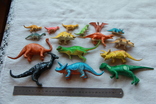 Разные, цветные динозавры. 16 шт., фото №2