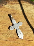 Крестик серебряный целый, фото №3