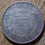 Саксония - Альбертина 1 талер 1852 г., фото №2