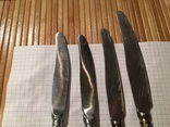 4 ножа мельхиор из ссср, фото №3
