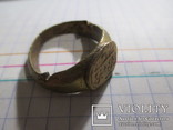 Старинный перстень-печатка с орлом и инициалами, фото №5