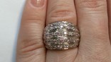 Кольцо серебряное 925 натуральный розовый сапфир., фото №5